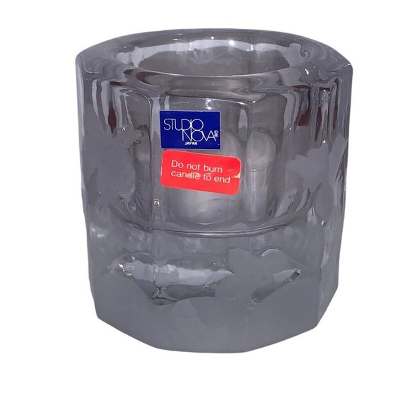 Studio Nova Glass Candle Holder 3"x2.5" Votive “Joyous Season”  WY276 Open‎ Box - Picture 3 of 4